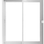 Fenêtre coulissante Aluminium 105X120 cm blanc, 2 vantaux gauche/droite