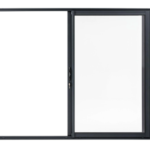 Baie vitrée coulissante alu 215x210 gris anthracite Essentiel