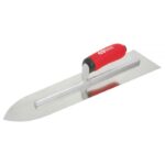 Platoir flamand pointu - lame inox - manche bi-composant - dim. 110x90x455 mm