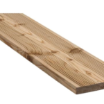 Lame de terrasse en pin traité classe 4 durable, dimension : épaisseur 27 mm - largeur 95 mm - longueur 3 mètres
