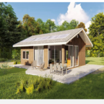 Image d'une maison kit bois montée