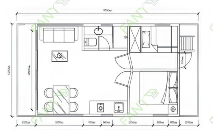 Plan d'aménagement intérieur du JE série 7