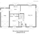 Plan intérieur personnalisable de maison bois (premier étage 50m2 habitable)